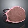 Reusable Brown Face Mask With Pink Trim And Soft Ear Loops For Daily Use