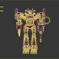 Purple Robot Character With Mechanical Arms Legs Glowing Chest And Metallic Design