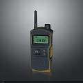 Handheld Walkie Talkie With LCD Display Screen Showing CH 01 Channel And Antenna For Communication