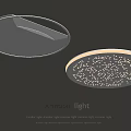 Stylish Modern LED Ceiling Light with Annular Low Profile and Perforated Design 3d model