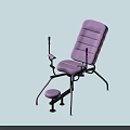 Purple Medical Rehabilitation Chair With Armrests Footrest And Ergonomic Support Design