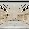 Luxury Clothing Store Interior With Elegant Display Shelves And Mirror Decorations