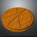 Orange Round Dessert Cake Sliced Into Sections With Textured Surface And Smooth Edges