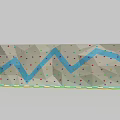 Indoor Climbing Wall For Sports Training With Colorful Holds Blue Routes And Safety Mats