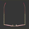 Elegant Luxury Sunglasses With Pink Lenses Gold Frame And Stylish Design