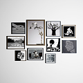 Modern Photo Wall Hanging Picture Combination 3d model