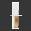 Modern Staircase with Wooden Steps White Railing and Upper Platform in Minimalist Design