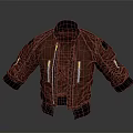 Red Bomber Jacket With Zipper Closure And Black Cuffs Stylish Design