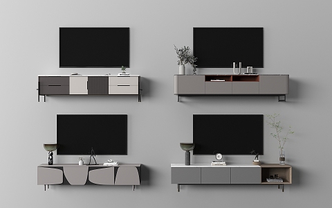 Modern TV Cabinet TV Background Cabinet 3d model