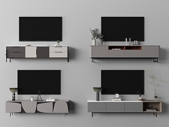 Modern TV Cabinet TV Background Cabinet 3d model