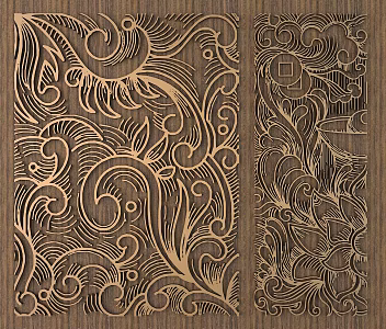 Chinese Ethnic Style Metal Carved Traditional Pattern Ethnic Decoration 3d model