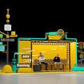 ARY LIFE Reading Scene With Two People Sitting On Yellow Bench And Traffic Signs