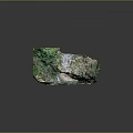 Natural Garden Landscape With Rockery Waterfall Turquoise Pool And Green Vegetation