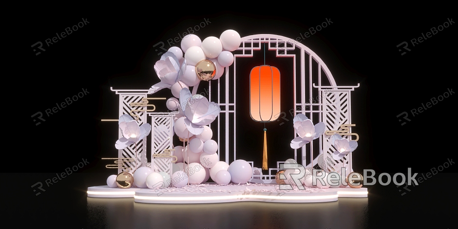 Chinese Style Beautiful Chen New Year Beautiful Chen Festival Beautiful Chen New Chinese Style Beautiful Chen Lantern Flower Art Chinese Element Valentine's Day model