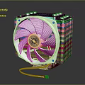 Heat sink host mechanical radiator computer radiator fan 3d model
