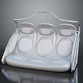 Sleek Modern Single Sofa With White Upholstery Metal Frame And Textured Seats Design