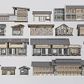 Traditional and Modern Guesthouse Architecture With Tile Roofs Wooden Structures and Various Designs