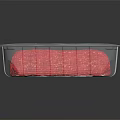 Fresh Organic Ground Beef Packaged in Clear Plastic Container for Sale