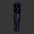 Shiny Purple Sleeveless Jumpsuit With Pockets Front And Back View