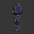 Cute Purple Robot Bear Character Design With Mechanical Body And Anthropomorphic Features