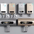Different Styles Of Home Water Heaters With Wall Mounted And Cylindrical Modern Design