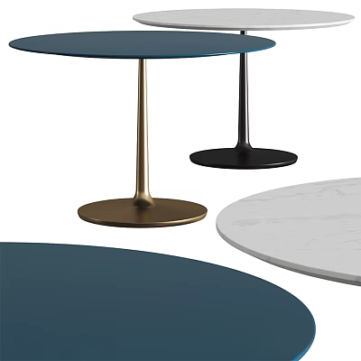 Stylish Modern Coffee Table Designs With Blue Marble Tops And Gold Black Bases 3d model