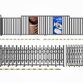 Automatic Retractable Gate and Fence Gate with Billboard and Control Panel