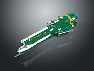 Modern Battleship Starship Space Battleship Sci-Fi Battleship 3d model