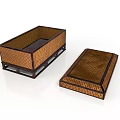 Bamboo Woven Storage Boxes With Wooden Frame For Practical Home Organization