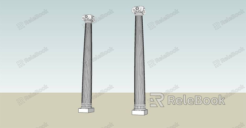 European Roman Column Building Component Column model