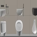 Modern Bathroom Toilet Collection Various Styles White Black Wall Mounted Floor Standing