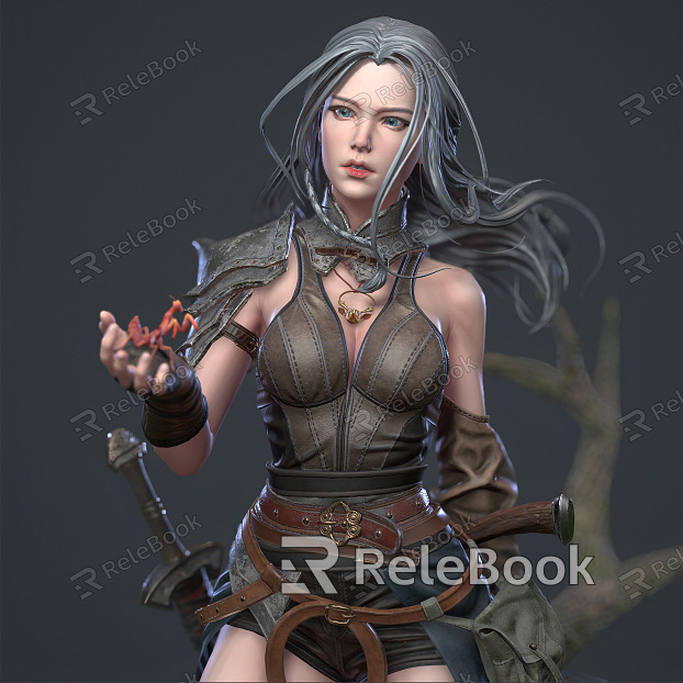 Modern game character beauty model