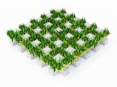 Modern pavement sketch landscape ground pavement 3d model