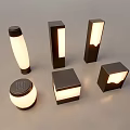 Modern Outdoor Lights With Various Shapes Cylindrical Square And Illuminated Designs