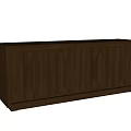 Sleek Modern Walnut Entryway Cabinet And Sideboard With Circular Door Design
