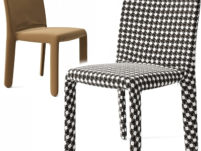 Molteni fabric dining chair 3d model