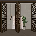 shutter folding door 3d model