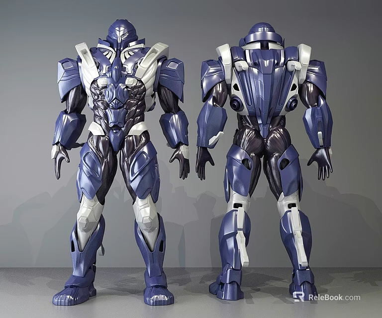 Shower Sauna Design Featuring Blue And White Finish Front And Back Views 3d model