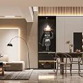 Modern Basement Interior With Play Tent And Furniture