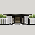 new chinese style gate 3d model