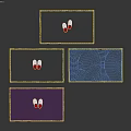 Textured Square Rugs in Various Neutral Tones with Slippers for Home Indoor Floor Decor