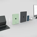 Modern Computer Devices Collection With Laptop Tablet Monitor Keyboard And Stylus