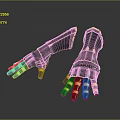 Black And Yellow Stylish Gloves With Decorative Finger Design And Stitching