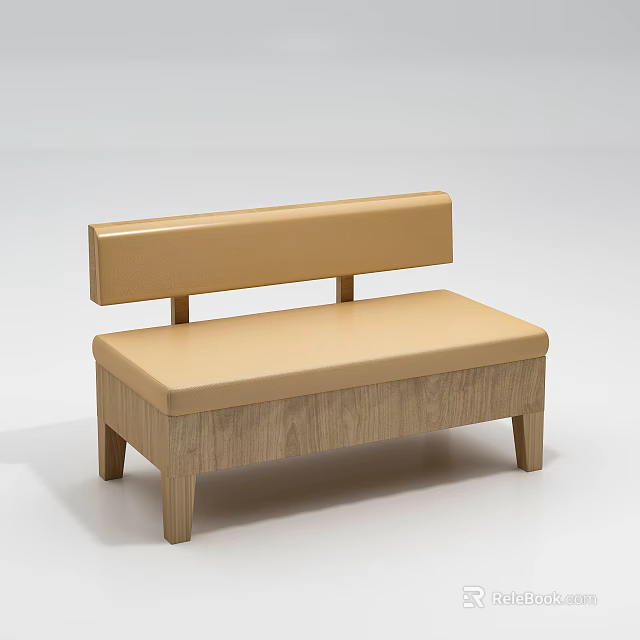 Modern Leisure Chair With Wooden Frame And Light Brown Upholstered Seat Backrest 3d model 