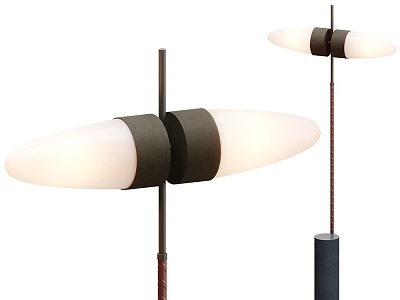 Oxidized double pin floor lamp 18 model