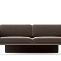 Modern Two Seater Sofa With Simple Armrest Design And Comfortable Cushions 3d model