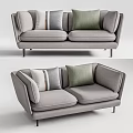 Modern double sofa 3d model