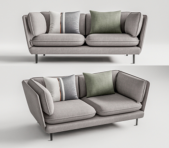 Modern double sofa 3d model