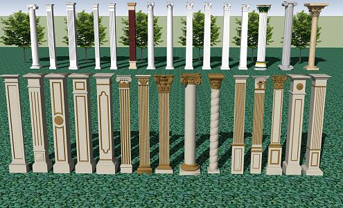 European Roman Column 3d model