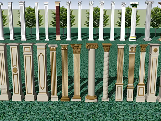 European Roman Column 3d model